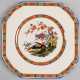 Wedgwood-Teller, 8-eckig, im Spiegel Darstellung mit Fasanen, polychrome Zierränder, 21x21 cm - Foto 1