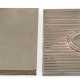 2 diverse Visitenkartenetuis, versilbert, glatte Wandung bzw. Deckel mit Rillendekor, je 0,5x9,5x5,7 cm - photo 1