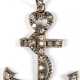 Anhänger "Anker mit Herz", Silber (geprüft) besetzt mit Zirkonia (1 Stein fehlt), L. 4 cm - Foto 1