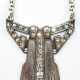 Collier im Art-Deco-Stil, 925er Silber, weiße Kristalle, ca. 38 cm Länge - photo 1