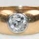 Solitaire-Ring, 585er GG/WG (geprüft), ausgefaßt mit 1 Brillanten im Altschliff von ca. 0,53 ct., SI1- Si2, Ges.-Gew. 5,46 g, RG 57 (Wiederbeschaffungswert lt. Expertise 3.390,- €) - photo 1