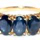 Ring, 416er GG/ 10 kt., 5 blaue Saphire, RG 54, Innendurchmesser 17,2 mm - photo 1