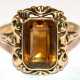 Citrin-Ring, um ca. 1920, 585er GG, 3,2 g, RG 57, Innendurchmesser 18,1 mm - photo 1