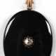 Anhänger um ca. 1880, 585er GG, geprüft, großer Onyx mit Diamant ca. 0,50-0,60 ct., rückseitige Verglasung fehlt, Maße mit Öse ca. 6,8 x 3,8 cm, 17,3 g - фото 1