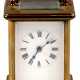 Reiseuhr, Frankreich um 1880, Messinggehäuse, 5-seitig verglast, mit Klappbügel, Funktion nicht geprüft, 11,5x8x6,5 cm - photo 1