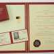 DDR: Deutscher Nationalpreis 1951, 1. Klasse, im Etui, mit Urkunde für Dr. Georg Bilkenroth - Kollektiv Braunkohlenkoks. - фото 1