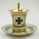 KPM: Patriotische EK Tasse, mit Untertasse. - photo 1