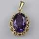 14K-Amethystanhänger - Gelbgold 585/000, Öse geste… - photo 1