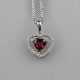 Diamant-Herzanhänger mit Kette - Anhänger Weißgold… - фото 1