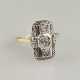 Art-Déco-Ring - 585/000 Gelb- und Weißgold (14K), … - photo 1