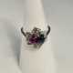 18K-Diamantring mit Rubin/ Saphirbesatz - Weißgold… - фото 1