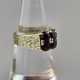 Granatring - Gelbgold 585/000 (14K), gestempelt "5… - photo 1