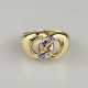 14K-Goldring mit Diamanten- Gelbgold 585/000, gest… - photo 1