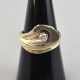Bicolor-Goldring mit Diamant - Gelb-/Weißgold 585/… - photo 1