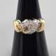18K-Diamantring - Gelbgold 750/000 (18K), gestempe… - photo 1