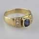 Saphirring mit Diamanten- Gelbgold 585/000 (14 K),… - Foto 1