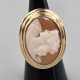 Goldring mit Kamee - Gelbgold 750/000 (18 K), oval… - photo 1