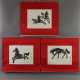 Konvolut chinesische Rollbilder -20.Jh.- Pferdedar… - photo 1