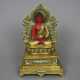 Altarthron mit Buddha Amitabha - sinotibetisch, ve… - Foto 1