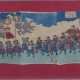 Japanischer Farbholzschnitt-Triptychon -19.Jh.- Ma… - Foto 1