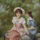Sarto, Lucia (*1950) - Zwei junge Frauen im Garten… - фото 1