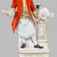 Meissen Freimaurer-Figur mit Mops Vierseitig gesch… - photo 1