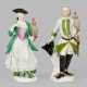 Feines Figurenpaar einer Falknerin und Falkner von… - photo 1