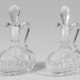 Paar kleine Weinkaraffen Sterlingsilber und Glas. … - Foto 1