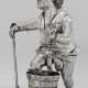 Winzer beim Keltern Silber. Figur eines Winzers, d… - фото 1