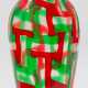 Vase von Venini & C. Überfangglas, farblos mit Ban… - photo 1