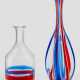 Karaffe und Vase Farbloses Glas mit roten und blau… - фото 1