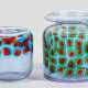 Zwei "Murrine"-Vasen Überfangglas, farblos, zwei- … - photo 1
