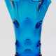 Vase Blaues Glas, amorph geformt. H. 32 cm.Pro… - Foto 1