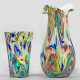 Zwei "Swirl"-Vasen Farbloses Überfangglas mit poly… - фото 1