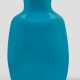 Große Vase Petrolblaues Glas mit rotem Unterfang. … - photo 1