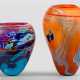 Zwei Ziervasen von Wes Hunting Farbloses Glas über… - фото 1