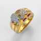 Rubin-Diamantring im "Happy Diamonds"-Stil Gelbgol… - Foto 1