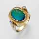 Moderner Blauopal-Ring mit Brillanten Gelbgold, ge… - photo 1