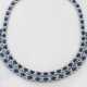 Prachtvolles Saphir-Brillant-Collier Weißgold., ge… - фото 1
