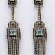 Paar Aquamarin-Diamant-Chandeliers Silber und 14 c… - photo 1