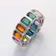 Dekorativer Multicolor Memory-Ring Weißgold, gest.… - Foto 1