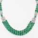 Glamouröses Smaragd-Brillant-Collier Weißgold, ges… - photo 1