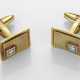 Paar Brillant-Manschettenknöpfe Gelbgold, gest. 58… - фото 1