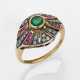Multicolor-Ring Silber und Gelbgold, 14 ct.; Schau… - фото 1