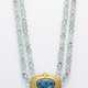 Repräsentatives Aquamarin-Topas-Collier Gelbgold, … - photo 1