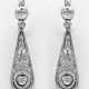 Paar Art Déco-Brillant-Pendeloques Weißgold, gest.… - photo 1