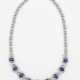 Prachtvolles Saphir-Diamant-Collier Platin, gest. … - фото 1