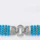 Elegantes Collier de Chien mit Türkisen und Diaman… - Foto 1