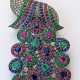 Extravagante Multicolor-Pfauenbrosche Silber und G… - photo 1