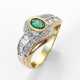 Dekorativer Smaragd-Diamantring Gelbgold, gest. 14… - photo 1